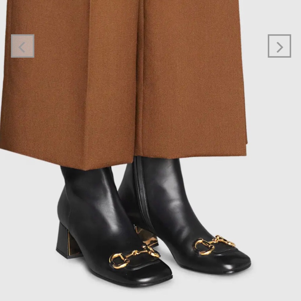 New Gucci  mid-heel ankle boot with Horsebit